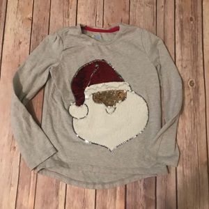 Sequin Santa Flip Shirt